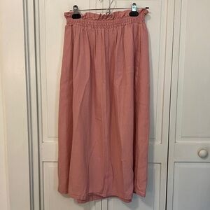 Linen mix Pink Women's Skirt